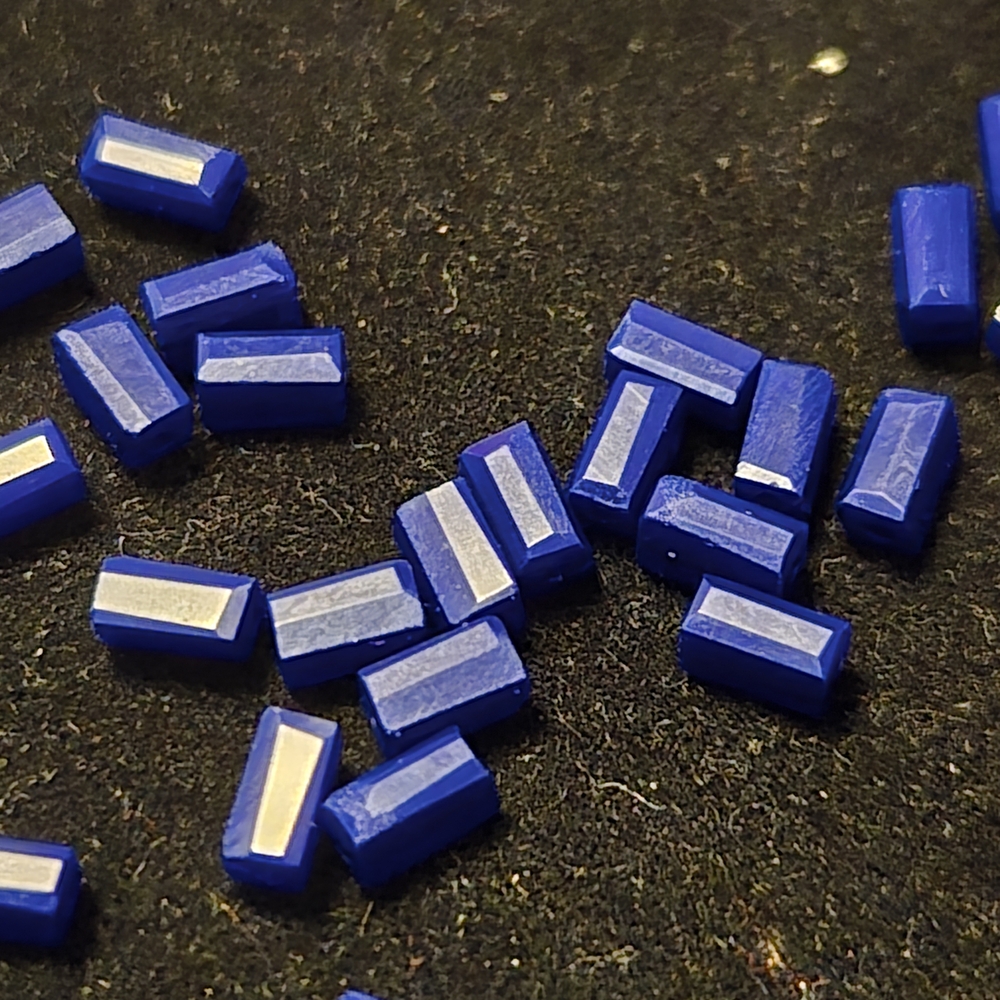 Dark Blue Faceted Tube Beads